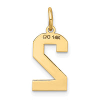 Load image into Gallery viewer, 14k Medium Satin Number 2 Charm
