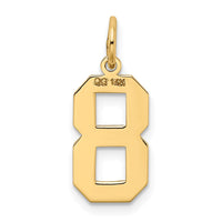 Load image into Gallery viewer, 14k Medium Satin Number 8 Charm
