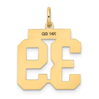 Load image into Gallery viewer, 14k Medium Satin Number 39 Charm
