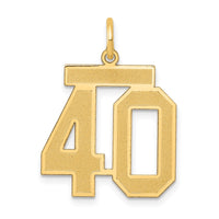 Load image into Gallery viewer, 14k Medium Satin Number 40 Charm
