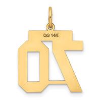 Load image into Gallery viewer, 14k Medium Satin Number 70 Charm
