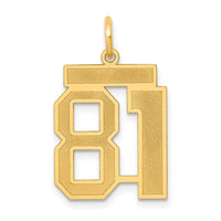 Load image into Gallery viewer, 14k Medium Satin Number 81 Charm
