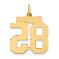 Load image into Gallery viewer, 14k Medium Satin Number 85 Charm
