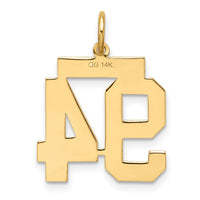 Load image into Gallery viewer, 14k Medium Satin Number 94 Charm

