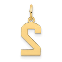Load image into Gallery viewer, 14k Small Satin Number 2 Charm
