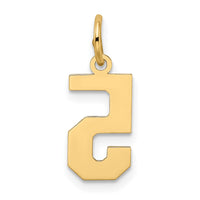 Load image into Gallery viewer, 14k Small Satin Number 5 Charm
