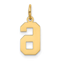 Load image into Gallery viewer, 14k Small Satin Number 6 Charm
