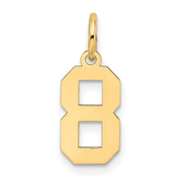 Load image into Gallery viewer, 14k Small Satin Number 8 Charm
