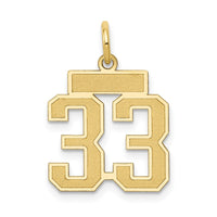Load image into Gallery viewer, 14k Small Satin Number 33 Charm
