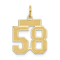 Load image into Gallery viewer, 14k Small Satin Number 58 Charm
