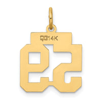Load image into Gallery viewer, 14k Small Satin Number 59 Charm
