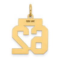 Load image into Gallery viewer, 14k Small Satin Number 62 Charm
