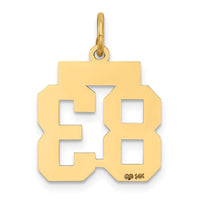 Load image into Gallery viewer, 14k Small Satin Number 83 Charm
