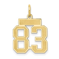 Load image into Gallery viewer, 14k Small Satin Number 83 Charm
