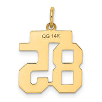 Load image into Gallery viewer, 14k Small Satin Number 85 Charm
