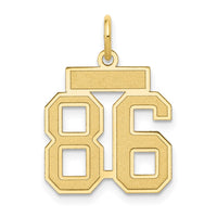 Load image into Gallery viewer, 14k Small Satin Number 86 Charm
