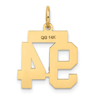 Load image into Gallery viewer, 14k Small Satin Number 94 Charm
