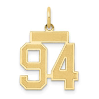 Load image into Gallery viewer, 14k Small Satin Number 94 Charm
