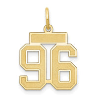 Load image into Gallery viewer, 14k Small Satin Number 96 Charm
