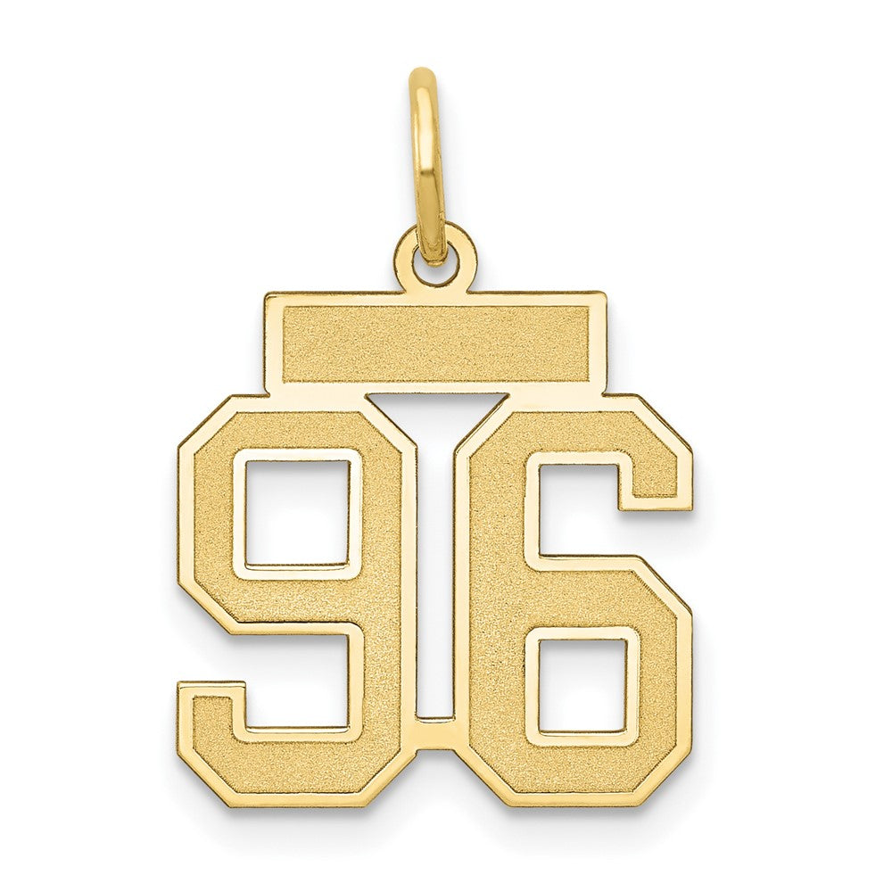 14k Small Satin Number 96 Charm