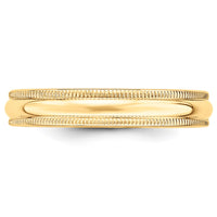 Load image into Gallery viewer, 14k Yellow Gold 4mm Milgrain Half Round Wedding Band Size 5.5
