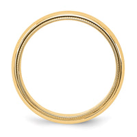 Load image into Gallery viewer, 14k Yellow Gold 5mm Milgrain Half Round Wedding Band Size 12.5
