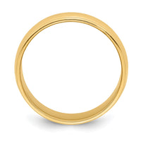 Load image into Gallery viewer, 14k Yellow Gold 6mm Milgrain Half Round Wedding Band Size 5.5
