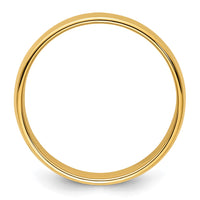 Load image into Gallery viewer, 14k Yellow Gold 8mm Milgrain Half Round Wedding Band Size 5.5
