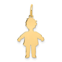 Load image into Gallery viewer, 14k Plain Polished Small Boy Charm
