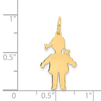 Load image into Gallery viewer, 14k Plain Polished Small Girl Charm
