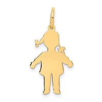 Load image into Gallery viewer, 14k Plain Polished Small Girl Charm

