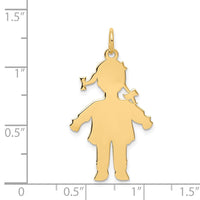 Load image into Gallery viewer, 14k Plain Polished Large Girl Charm
