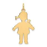 Load image into Gallery viewer, 14k Plain Polished Large Girl Charm
