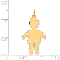 Load image into Gallery viewer, 14k Plain Polished Large Boy Charm
