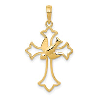 Load image into Gallery viewer, 14k Dove Cross Pendant
