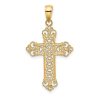 Load image into Gallery viewer, 14k Fleur De Lis Cross Charm
