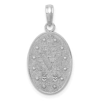 Load image into Gallery viewer, 14k White Gold Miraculous Medal Pendant
