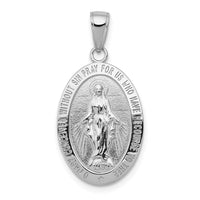 Load image into Gallery viewer, 14k White Gold Miraculous Medal Pendant

