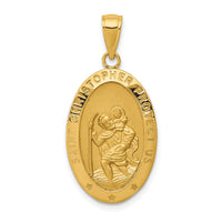 Load image into Gallery viewer, 14k Saint Christopher Medal Pendant
