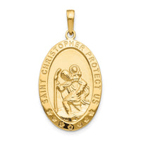 Load image into Gallery viewer, 14k Saint Christopher Medal Pendant
