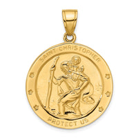 Load image into Gallery viewer, 14k Saint Christopher Medal Pendant
