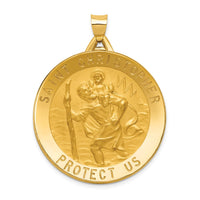 Load image into Gallery viewer, 14k Saint Christopher Medal Pendant
