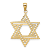 Load image into Gallery viewer, 14k Solid Polished Star of David Charm
