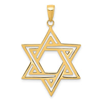 Load image into Gallery viewer, 14k Solid Polished Star of David Charm
