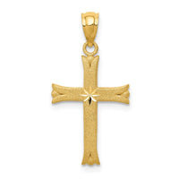 Load image into Gallery viewer, 14k Satin Cross Charm
