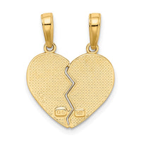 Load image into Gallery viewer, 14k I LOVE YOU Break Apart Heart Charm
