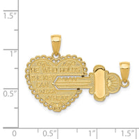 Load image into Gallery viewer, 14K Polished 2 Piece Break Apart HE WHO HOLDS THE KEY Charms
