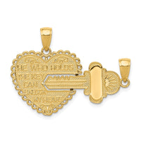 Load image into Gallery viewer, 14K Polished 2 Piece Break Apart HE WHO HOLDS THE KEY Charms
