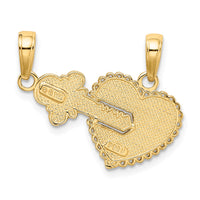 Load image into Gallery viewer, 14K Polished 2 Piece Break Apart HE WHO HOLDS THE KEY Charms
