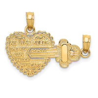 Load image into Gallery viewer, 14K Polished 2 Piece Break Apart HE WHO HOLDS THE KEY Charms
